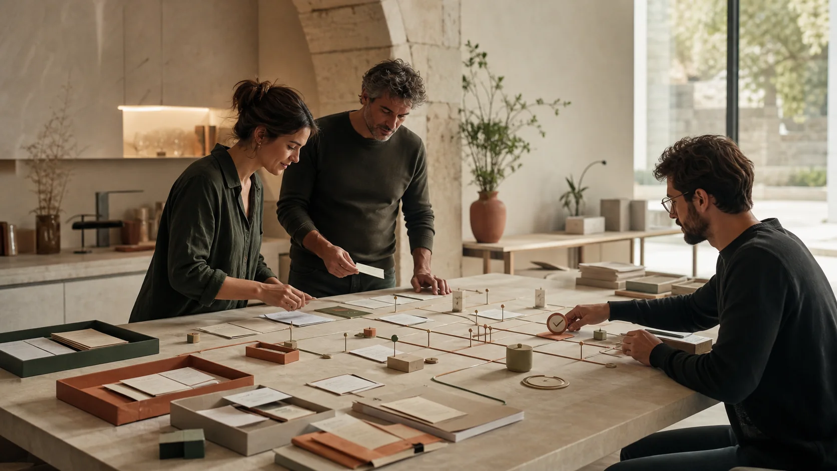 Équipe d'entreprise à Carcassonne cartographiant un processus avant l'implémentation d'un agent IA